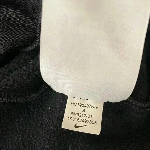 Nike Black Women's Sportswear Large Logo Hoodie Funnel Neck Hoodie S - Picture 9 of 12